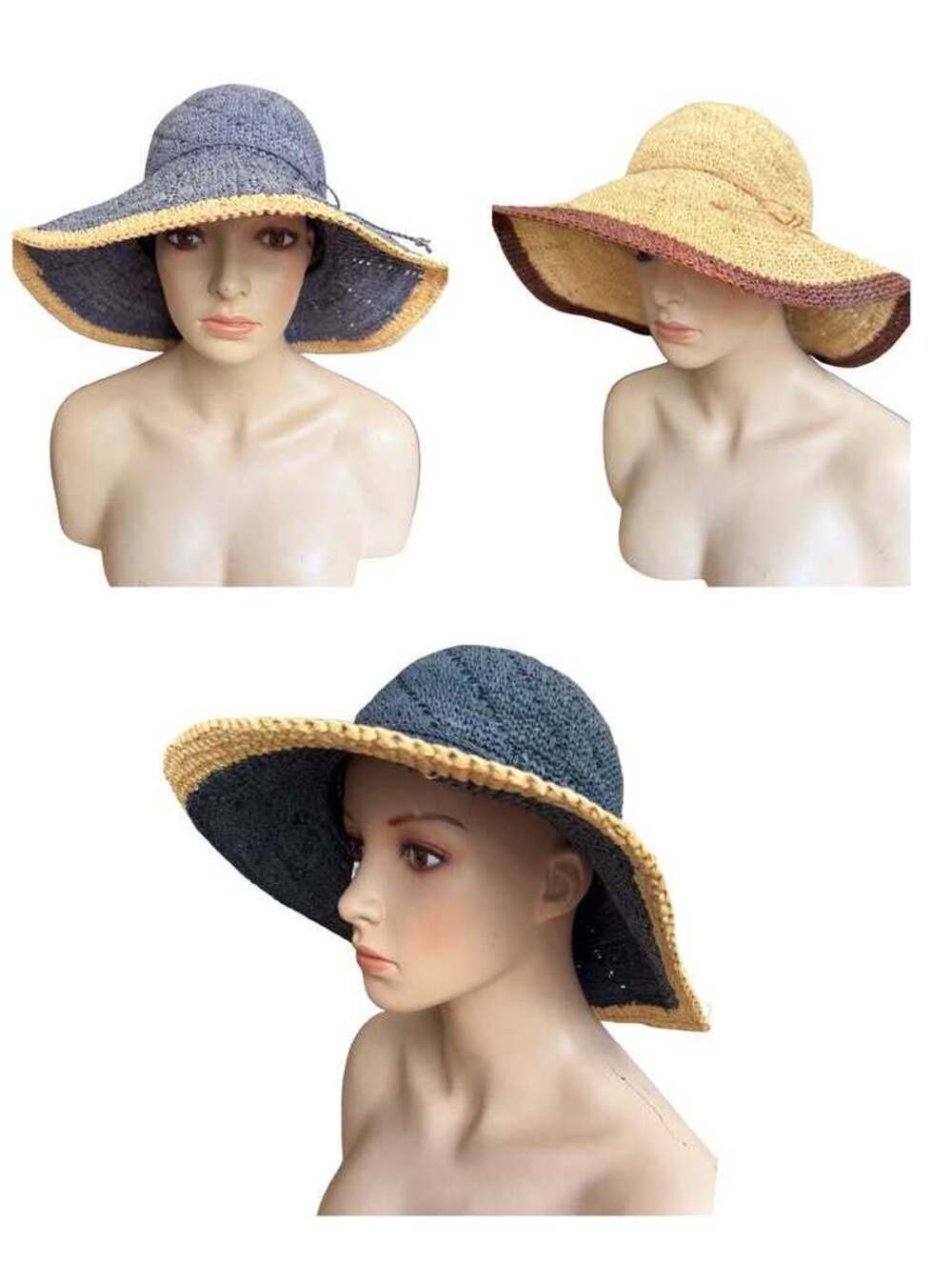 RALPH LAUREN Wide Brim Crochet Sun Hat NWOT , $45 each CHOICE!